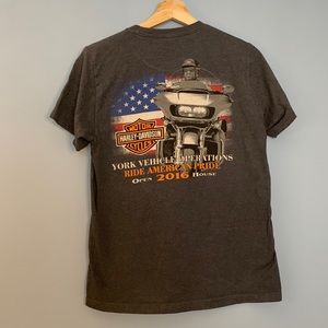 RARE! Harley-Davison Staff Gray short sleeve T-shirt.